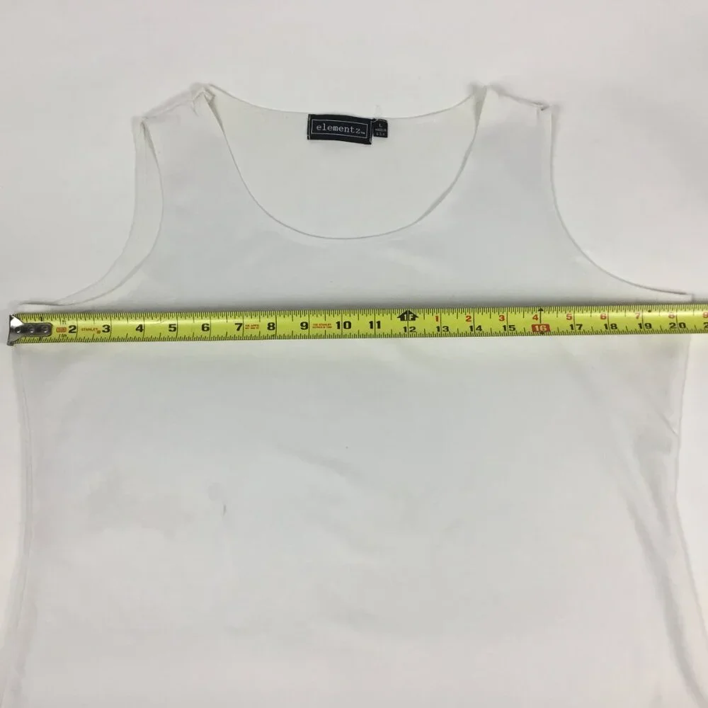 (PO) Elementz, Wht Sleeveless Top - Picture 6 of 12